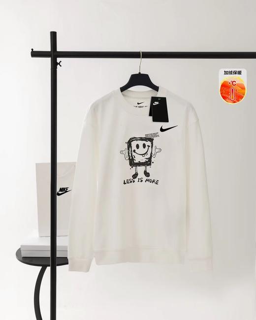 D120419新款Less is more 表情包抓绒保暖圆领卫衣男女同款 商品图5