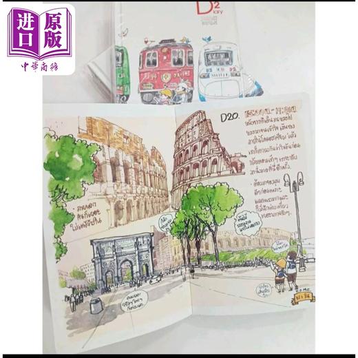 【中商原版】Sasis Sketch Book: 34 Days in Europe Diary 2 进口艺术 【Sasi的手帐书】欧洲 第二卷 签名版 商品图4