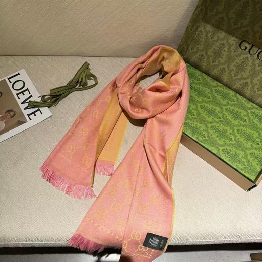 【双12特惠】【送礼盒礼袋】Gucci古驰织花羊毛真丝围巾  商品图3