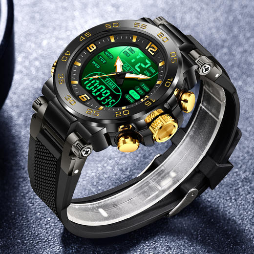 【硬朗风格 耐刮耐磨 30米生活防水】FOXBOX立体感户外运动夜光电子手表（FB0093） 商品图7