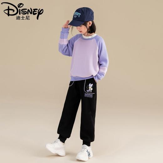 迪士尼女童保暖裤儿童裤子加绒加厚冬季女大童运动裤冬装女孩长裤 商品图3