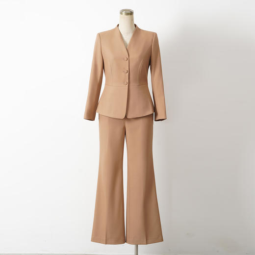 IWY/卡其色西装套装女秋款气质职业装正式场合收腰商务总裁正装WCS098 商品图4