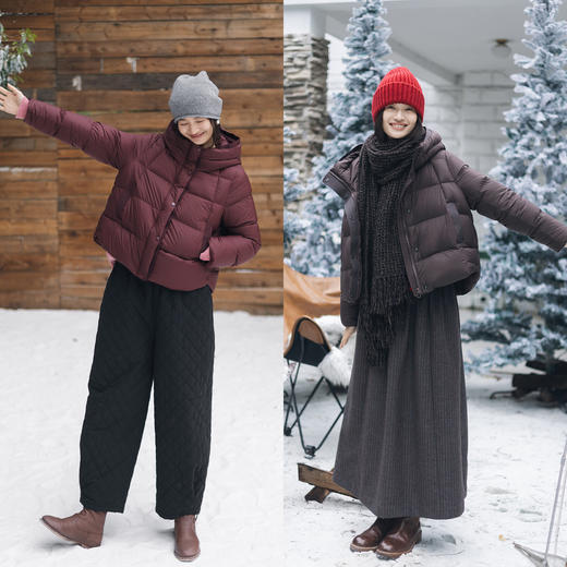 绽放540朵/小太阳羽绒服2024冬季新款加厚保暖短款面包服连帽外套 商品图3