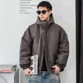 徐太浪【抽绳收腰 休闲风】连帽羽绒服男冬季保暖防寒服青年外套