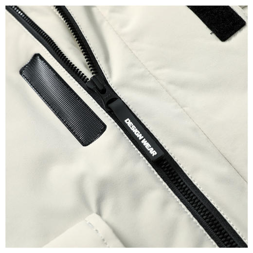 半身缘男女装 冬季三防通勤户外情侣款连帽工装羽绒服2535 商品图6