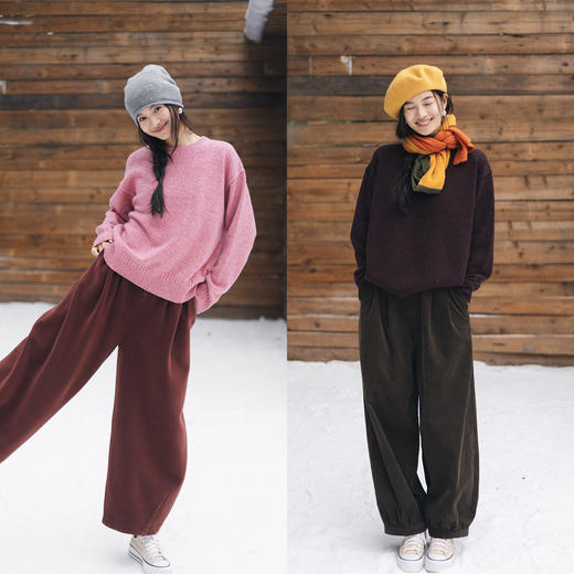 特绽放776朵/真心针织衫·四色纯羊毛衫彩点宽松打底衫可外穿毛衣 商品图3