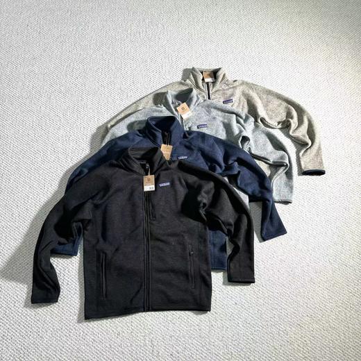 D120422Better Sweater 纯色舒适保暖立领拉链抓绒衣外套 商品图0