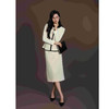 法小曼*子珍专款/白色西装套装气质高级小香风套装C2171 商品缩略图3