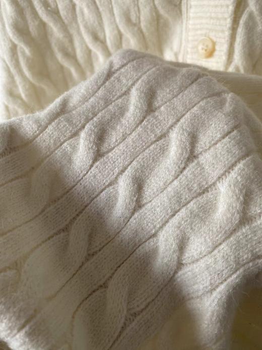 D120429宋佳同款翻领绞花毛衫女2025秋冬新品针织衫上衣 商品图14