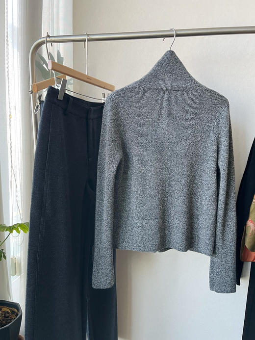 【羊绒的冬天】噢蜜ooomeooo修身螺纹羊绒开衫 商品图12