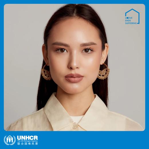 心艺手作：向日葵耳环系列 Small Semi Filigree Crochet Earrings in Silver/Gold 商品图0