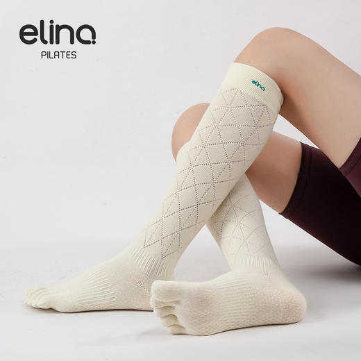 一恋普拉提2026新款长简镂空满趾瑜伽袜EYG24018 商品图1