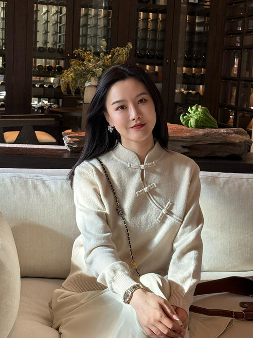 DUO智仙生 黑标 天cai中国少女 新中式100羊毛少女毛衣 商品图0