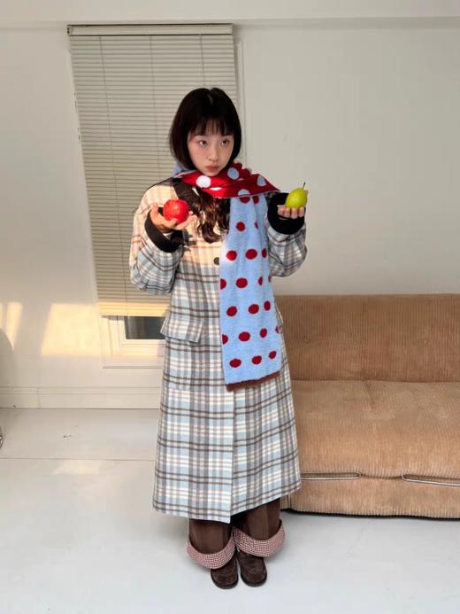 nothe Case布然/LX198-001/「露夕」温暖波点撞色围巾 商品图4