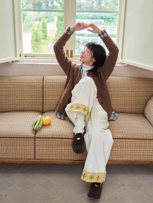 nothe Case布然/NC2548011/「花间集邮」全棉翻边绣花秋冬长裤 商品图4