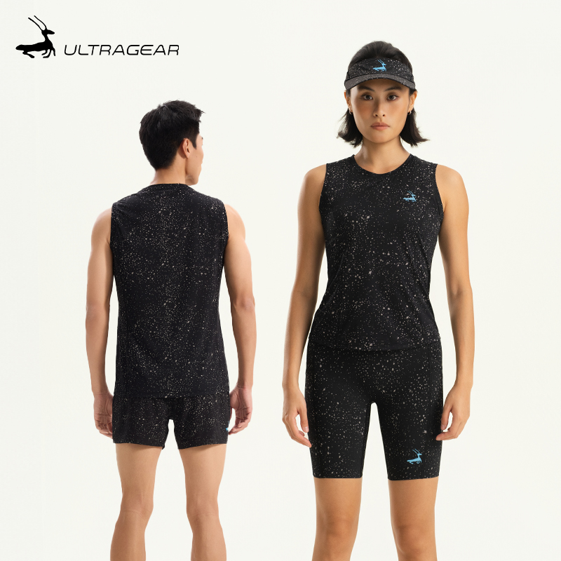 优极UG 星空·男女款3D增能弹力跑步无袖T恤