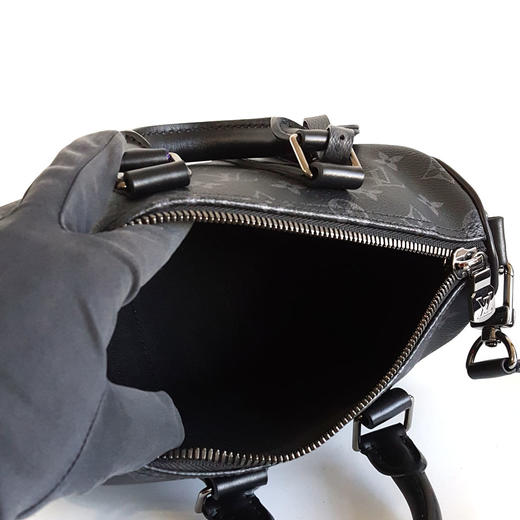【95新】LV路易威登KeepallM46271黑武士黑老花keepall 25手提单肩包中性款 241125NJT12 商品图7