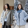 绽放822朵/时刻撞色棉服·两面穿撞色棉衣宽松中长款冬季厚外套 商品缩略图1