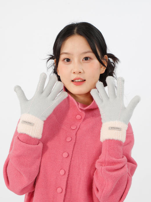 虚线针织女五指手套-纪念日百货门店同款165295450 商品图4