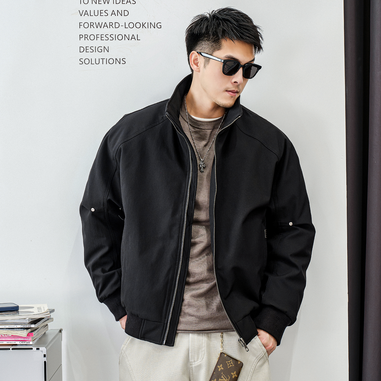 徐太浪【夹克式 休闲风】立领羽绒服男冬季高级感青年防寒服外套