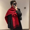【双12特惠】【送礼盒礼袋】Gucci古驰爆款围巾披肩WU-H双面围巾 羊毛羊绒 流苏款 红色 奶茶色 紫色 棕色 商品缩略图8