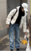 THESOONG|"巴黎裤"纯棉手工立体猫须无弹直筒牛仔裤女牛仔裤HBKZ7631 商品缩略图1