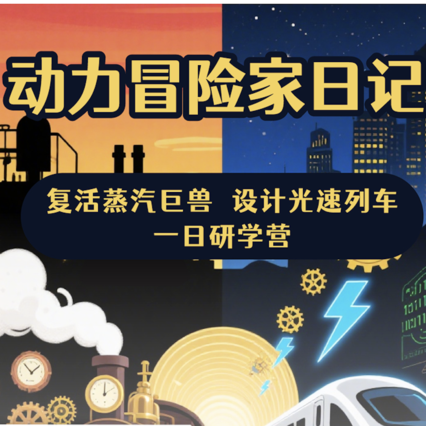 【动力冒险家】元旦｜在中国铁道博物馆复活蒸汽巨兽，设计光速列车！