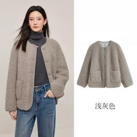 299.9元 茵曼羊羔绒外套 626949-HD（线上线下同步在售不保证有货，介意勿拍）