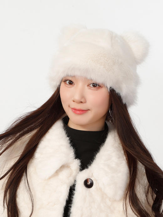 可爱耳朵百搭毛球毛绒地主帽-纪念日百货门店同款167295891 商品图4