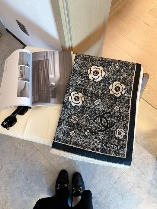 G674  CH@NEL羊绒长巾围巾披肩 商品图1