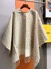 G686芬迪羊毛羊绒混纺披肩斗篷 商品缩略图2