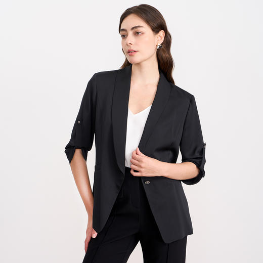 EITIE爱特爱夏季新款休闲轻薄一粒扣西装外套7803506 商品图8