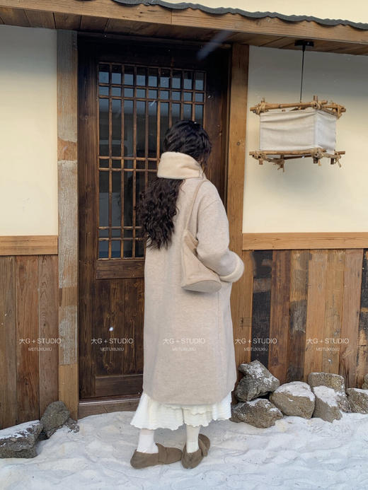 【GZ】无忧购复古气质外套加绒加厚冬季女士高级感毛呢大衣25182#（截单后3-5天发货） 商品图6