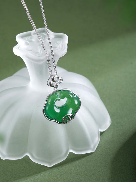 子佩集【福华如意】银S925套链【TL016432】绿玉髓02511 商品图1