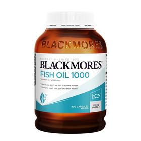 澳佳宝Blackmores鱼油软胶囊大罐装400粒/瓶Omega3含DHA EPA原味深海鱼油易吸收rTG型大罐装400粒/瓶软胶囊中老年成人 澳洲进口