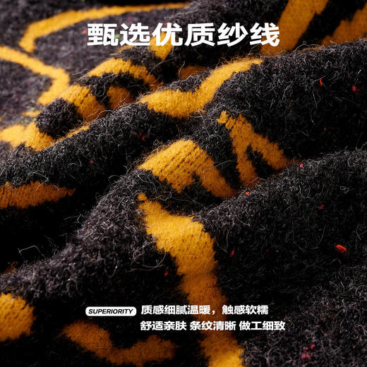 NPC潮牌新年系列线条龙纹圆领毛衣潮流加厚针织衫爆款NP3CSW09 商品图4