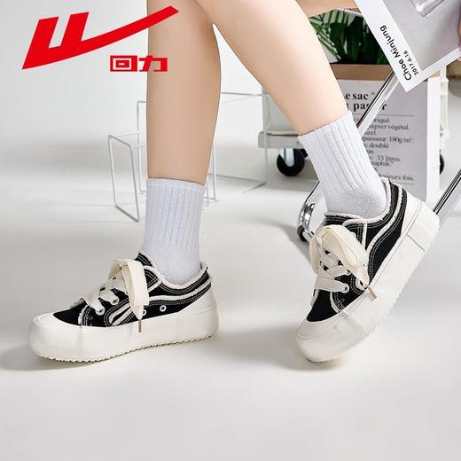 回力帆布鞋女秋季女鞋透气舒适轻便休闲鞋子潮流百搭低帮运动板鞋 商品图7