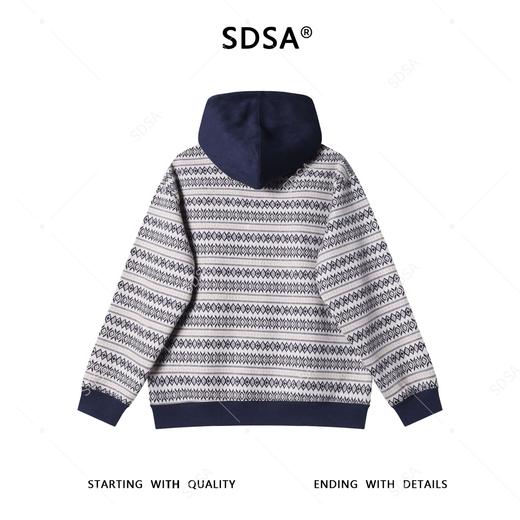 WY1470SDSA男士秋冬新款痞帅男装潮牌简约植绒拼接撞色连帽卫衣百搭宽松 商品图1