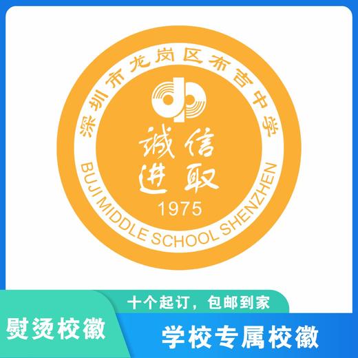 通版深圳市龙岗区布吉中学校徽礼服布标姓名贴章可缝烫现货现发51 商品图2