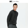 NPC潮牌领口字母印花双面绒长袖T恤半高领打底衫新上新NP58TL20 商品缩略图0