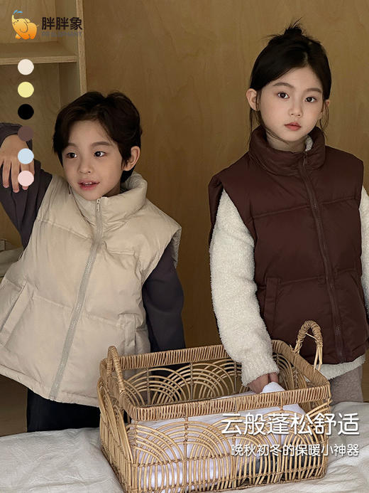 【采用优质白鸭绒❗️柔软蓬松零压力】2025秋冬新款男女儿童小孩中大童坎肩保暖羽绒服马甲内心短款百搭。jb 商品图3
