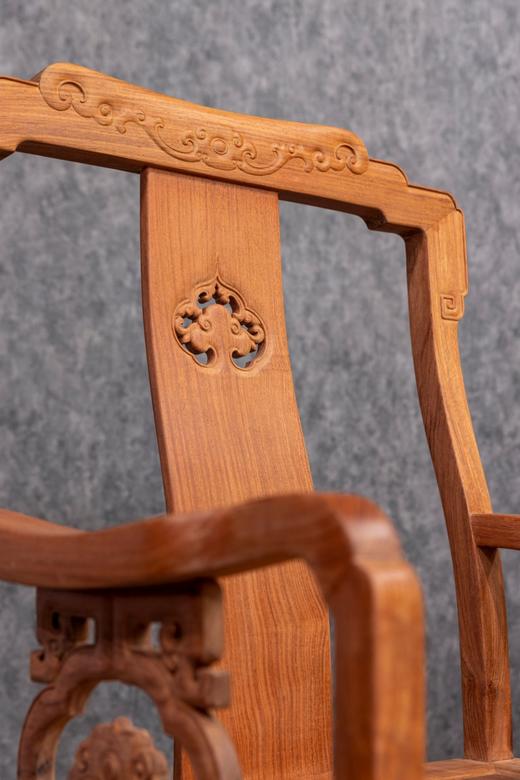 红桥红  家具严选  缅甸花梨(大果紫檀）  【木面 179 螭龙纹四面平 方桌 六件套】 商品图4