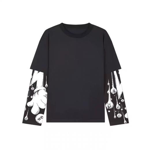 【跳一针】x 谢建平联名限量假两件T恤--瞬裂轨迹 商品图2