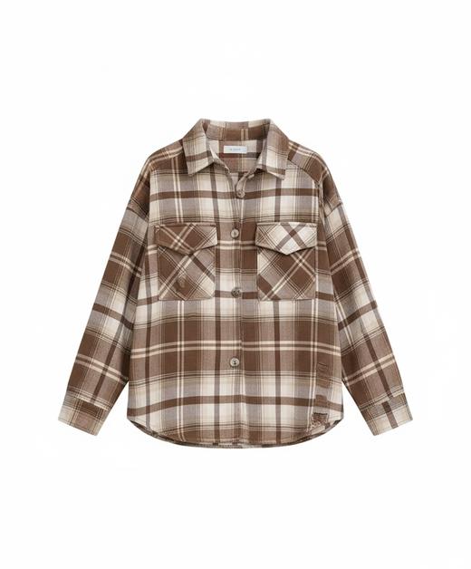 佐丹奴女装商场同款加绒衬衫外套05344605 商品图0