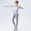 跃牌【周游世界系列】新款瑜伽服女纯欲风透气网纱长袖T恤轻薄斜肩运动罩衫TP0919 商品缩略图2