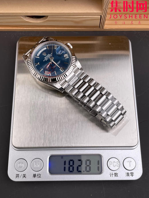 VS配重版 重量180克+ 蓝罗马DD 劳力士星期日历型系列 V2版 丹东3255机 三珠带 男士腕表 日志40mm 商品图10
