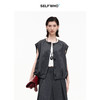 SELFWHO高智感夹克马甲女2026春季新款宽松落肩倒褶设计无袖马夹 商品缩略图0