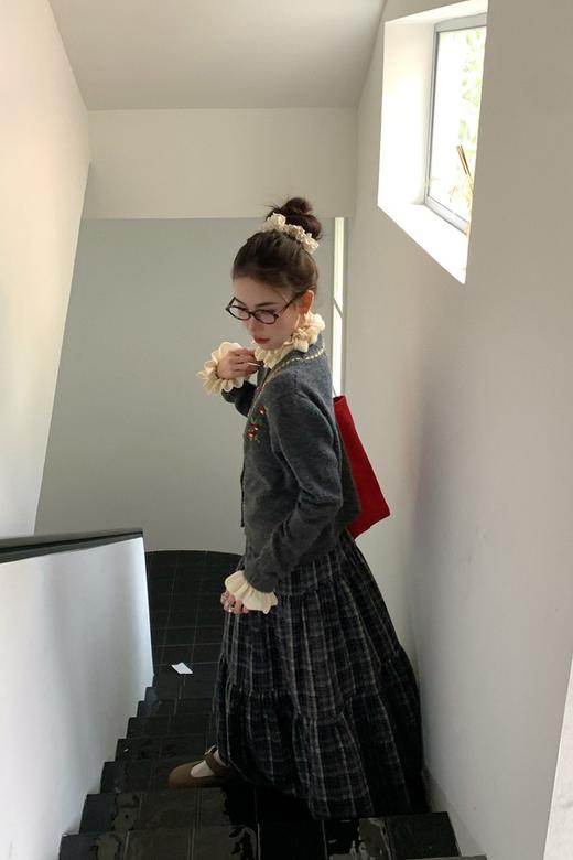 ANSUABEL 重工立体花朵软糯休闲针织开衫 21942 商品图3