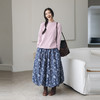 绽放800朵/桑蚕丝羊毛提花双层花苞裙全腰松紧加厚A字大摆半身裙 商品缩略图3