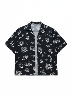 佐丹奴男装【小黄人联名款】满印全棉短袖牛津纺衬衫01045251